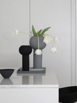 Pillar black vase
